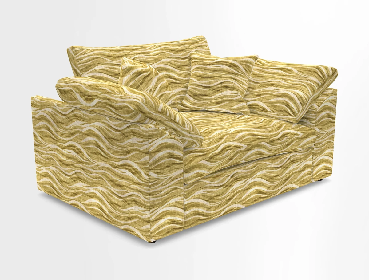 Big Softie Sloped Arm Snuggler in Two Tone Plain Biscuit
