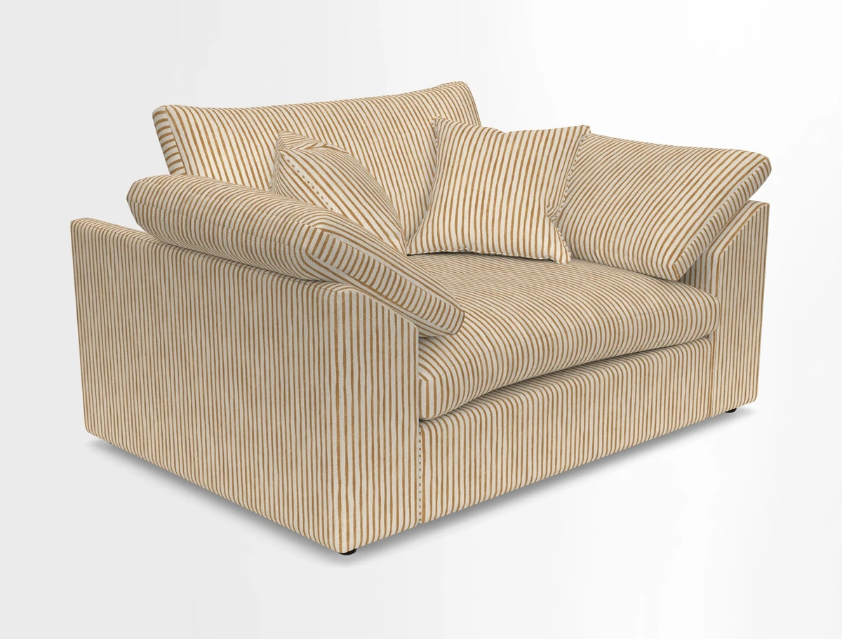 Big Softie Sloped Arm Snuggler in Two Tone Plain Biscuit