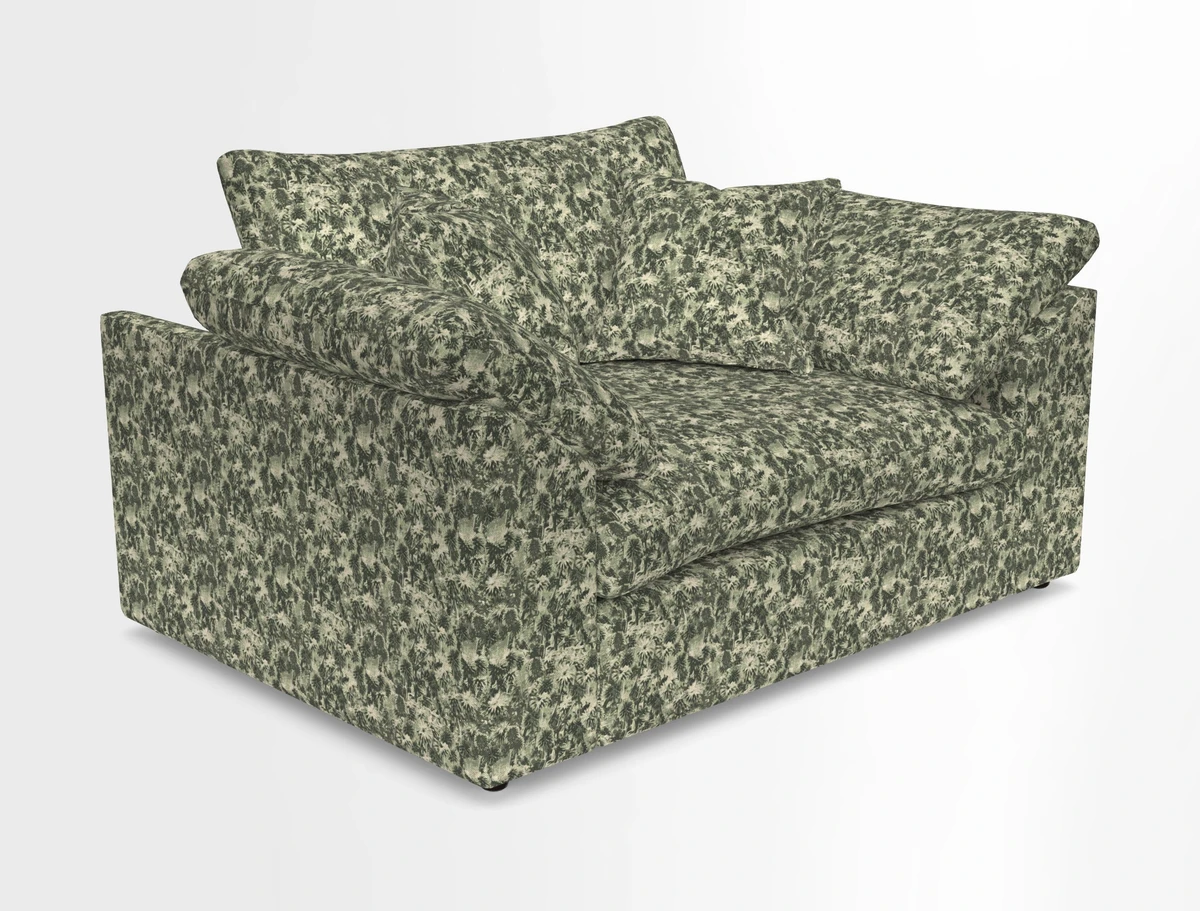 Big Softie Sloped Arm Snuggler in Two Tone Plain Biscuit