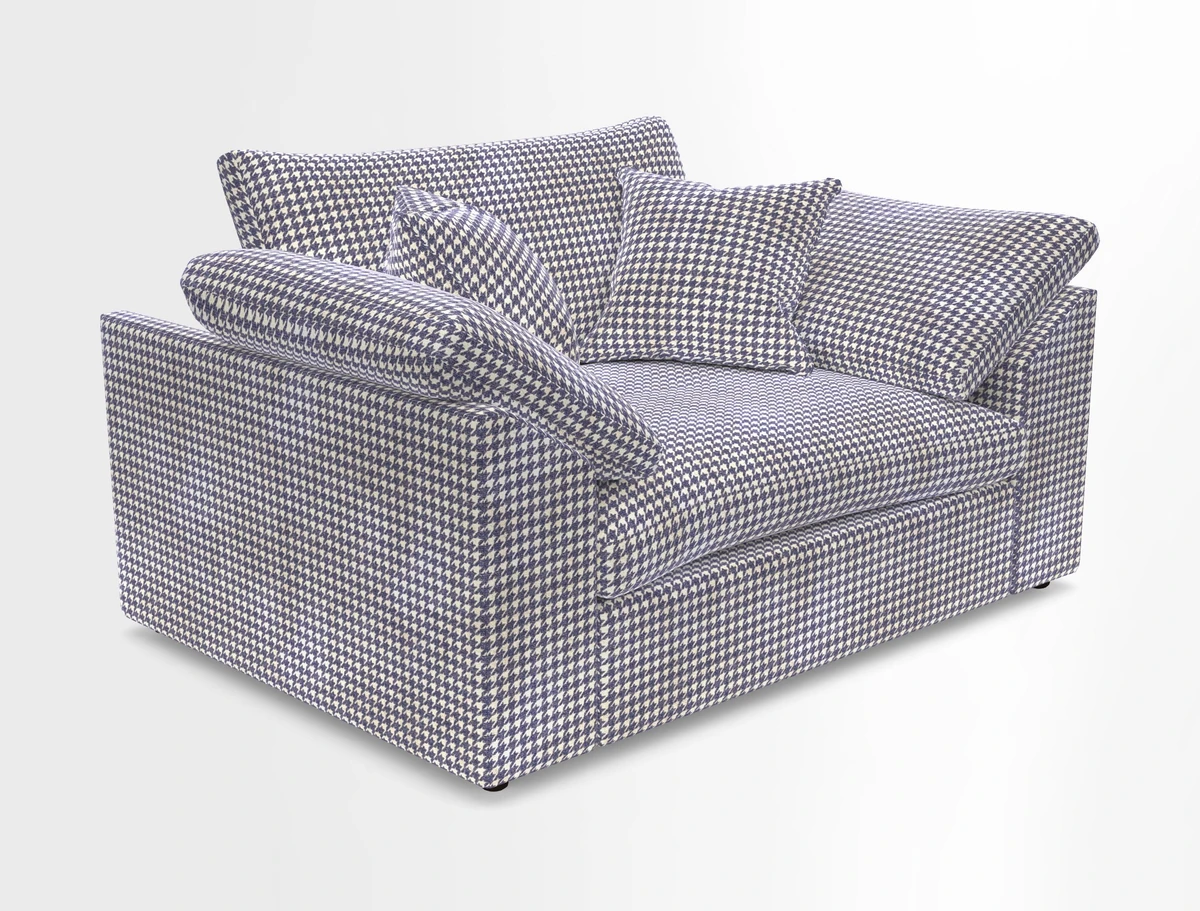 Big Softie Sloped Arm Snuggler in Two Tone Plain Biscuit