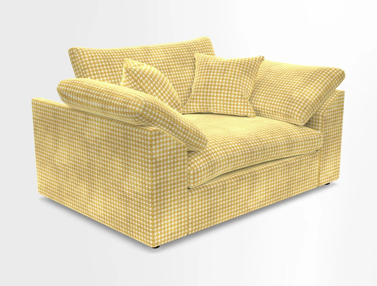 Big Softie Sloped Arm Snuggler in Two Tone Plain Biscuit