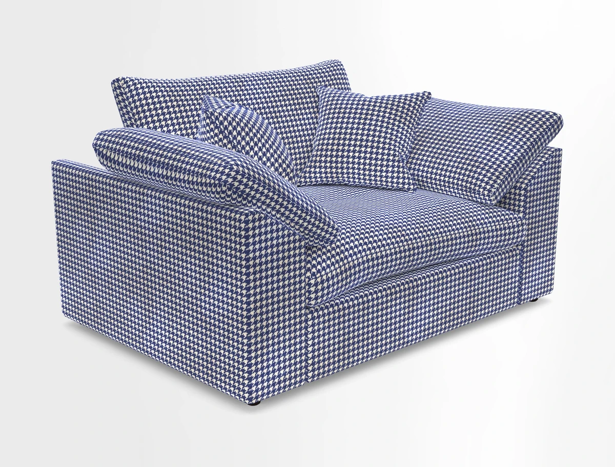 Big Softie Sloped Arm Snuggler in Two Tone Plain Biscuit