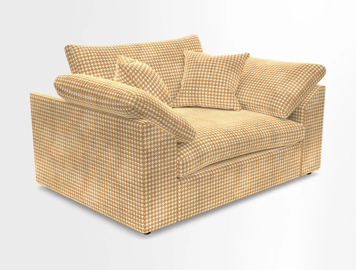 Big Softie Sloped Arm Snuggler in Two Tone Plain Biscuit