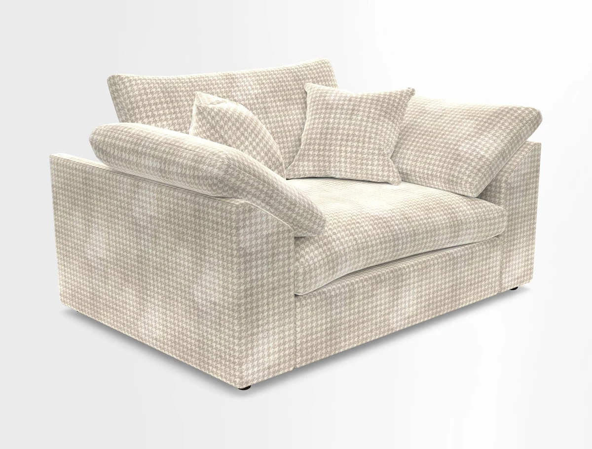 Big Softie Sloped Arm Snuggler in Two Tone Plain Biscuit