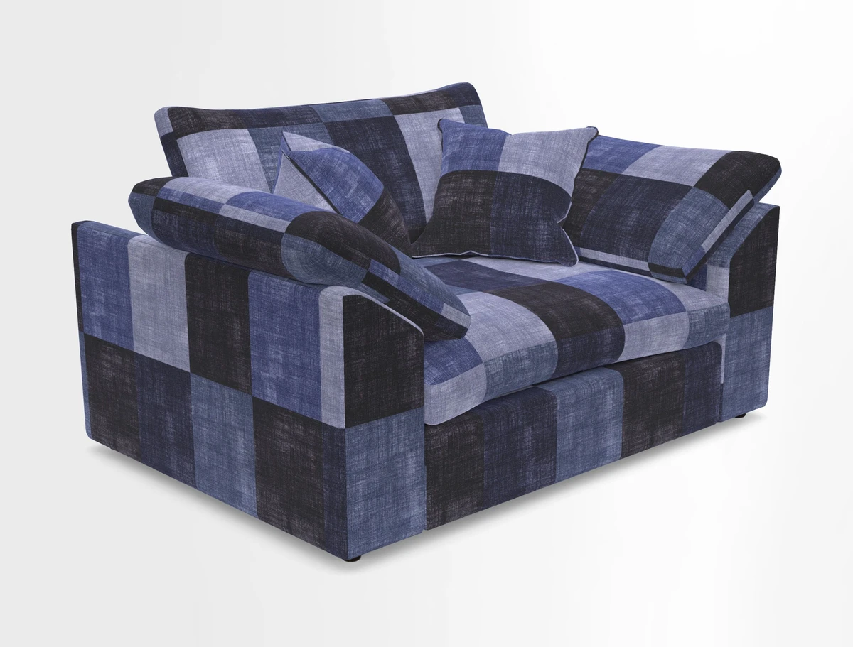 Big Softie Sloped Arm Snuggler in Two Tone Plain Biscuit