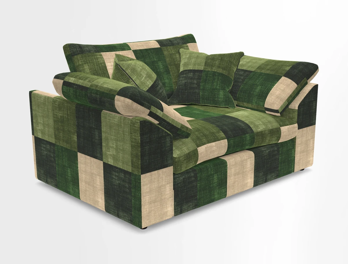 Big Softie Sloped Arm Snuggler in Two Tone Plain Biscuit