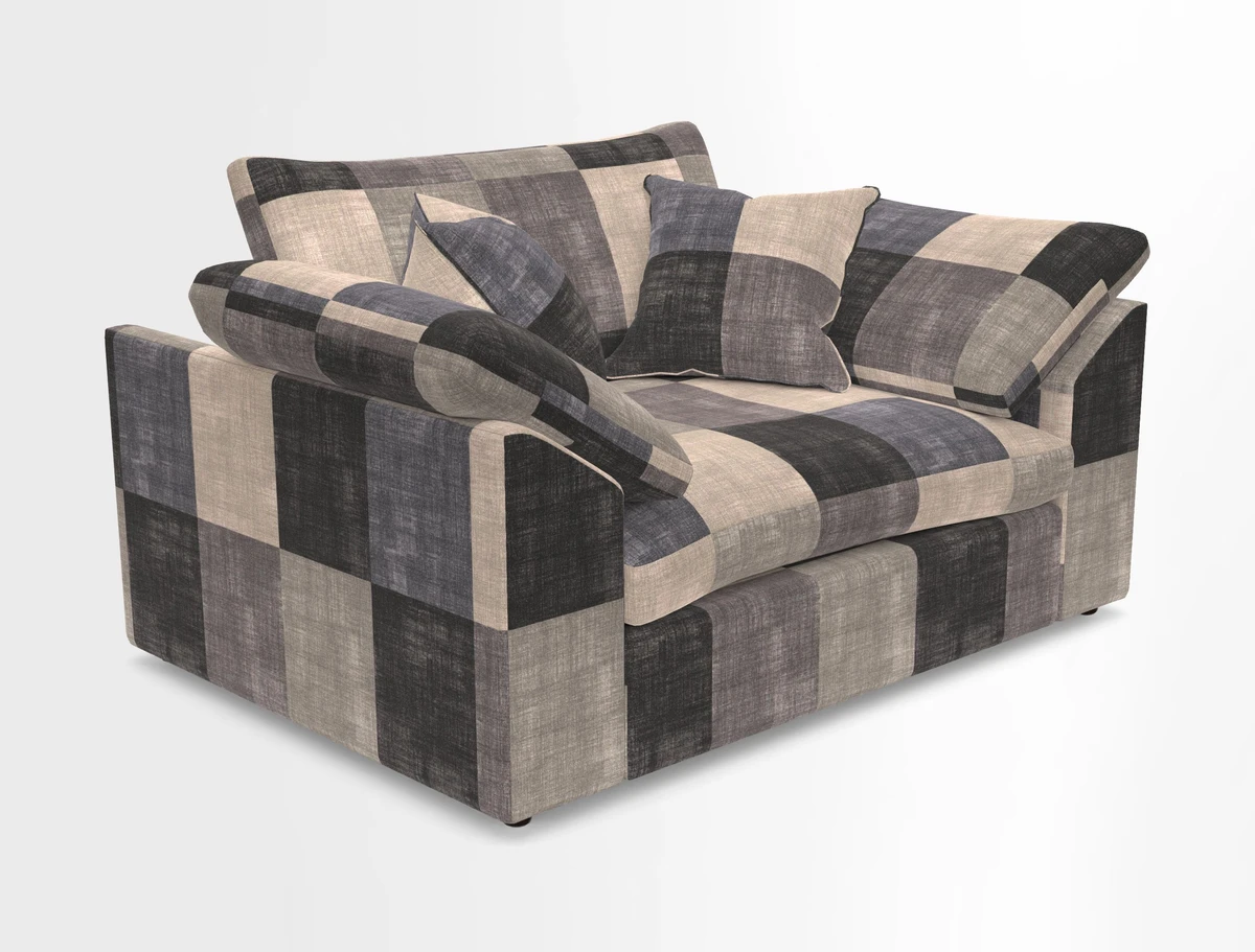 Big Softie Sloped Arm Snuggler in Two Tone Plain Biscuit