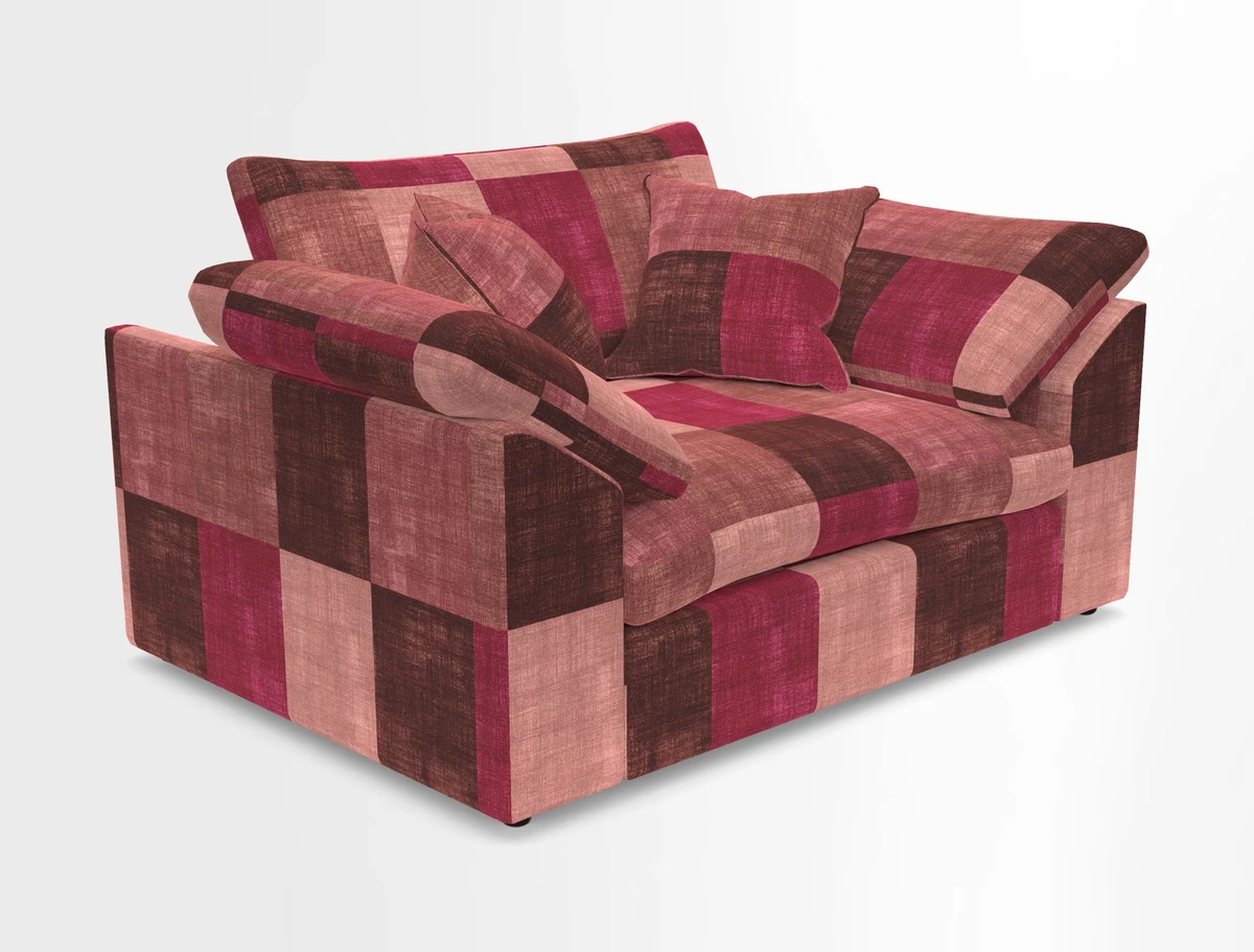 Big Softie Sloped Arm Snuggler in Two Tone Plain Biscuit