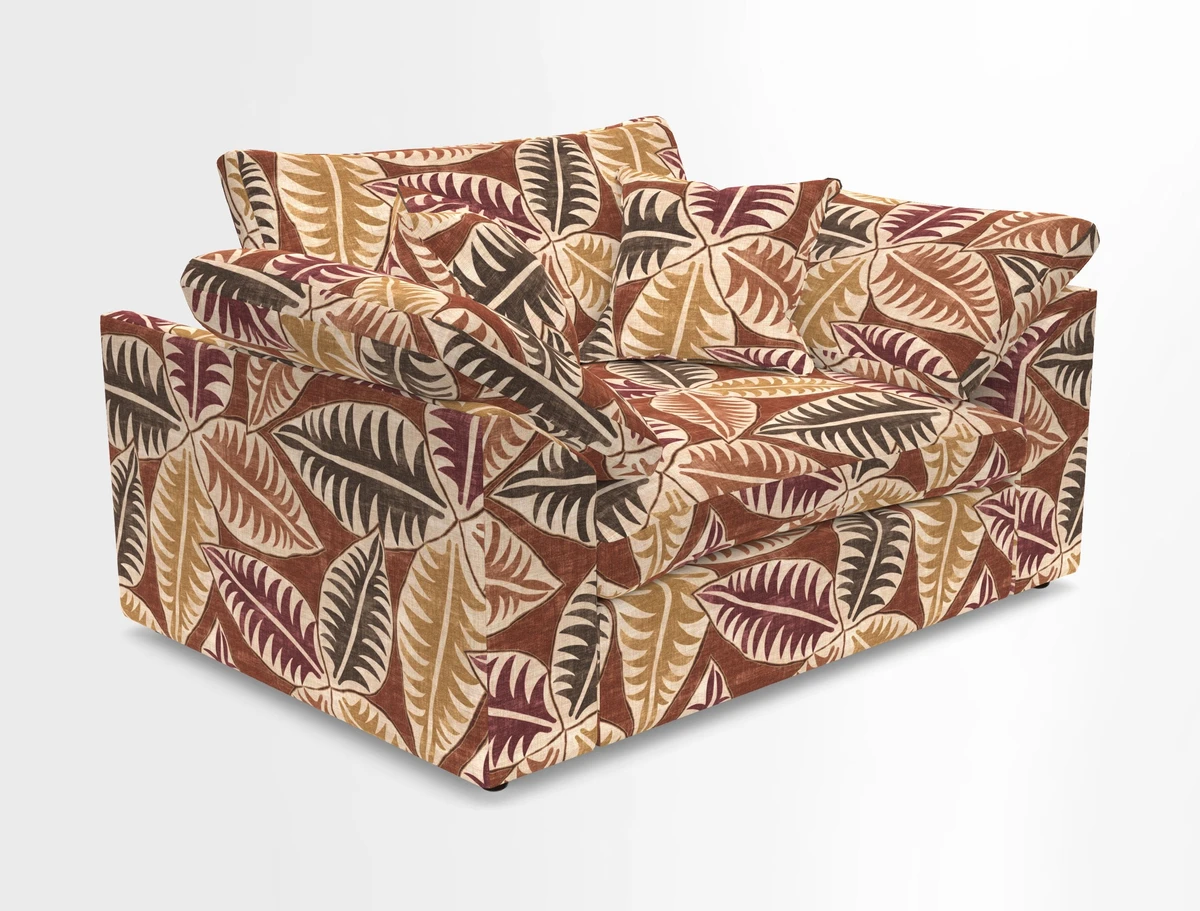 Big Softie Sloped Arm Snuggler in Two Tone Plain Biscuit