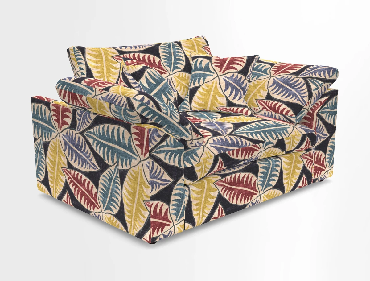 Big Softie Sloped Arm Snuggler in Two Tone Plain Biscuit