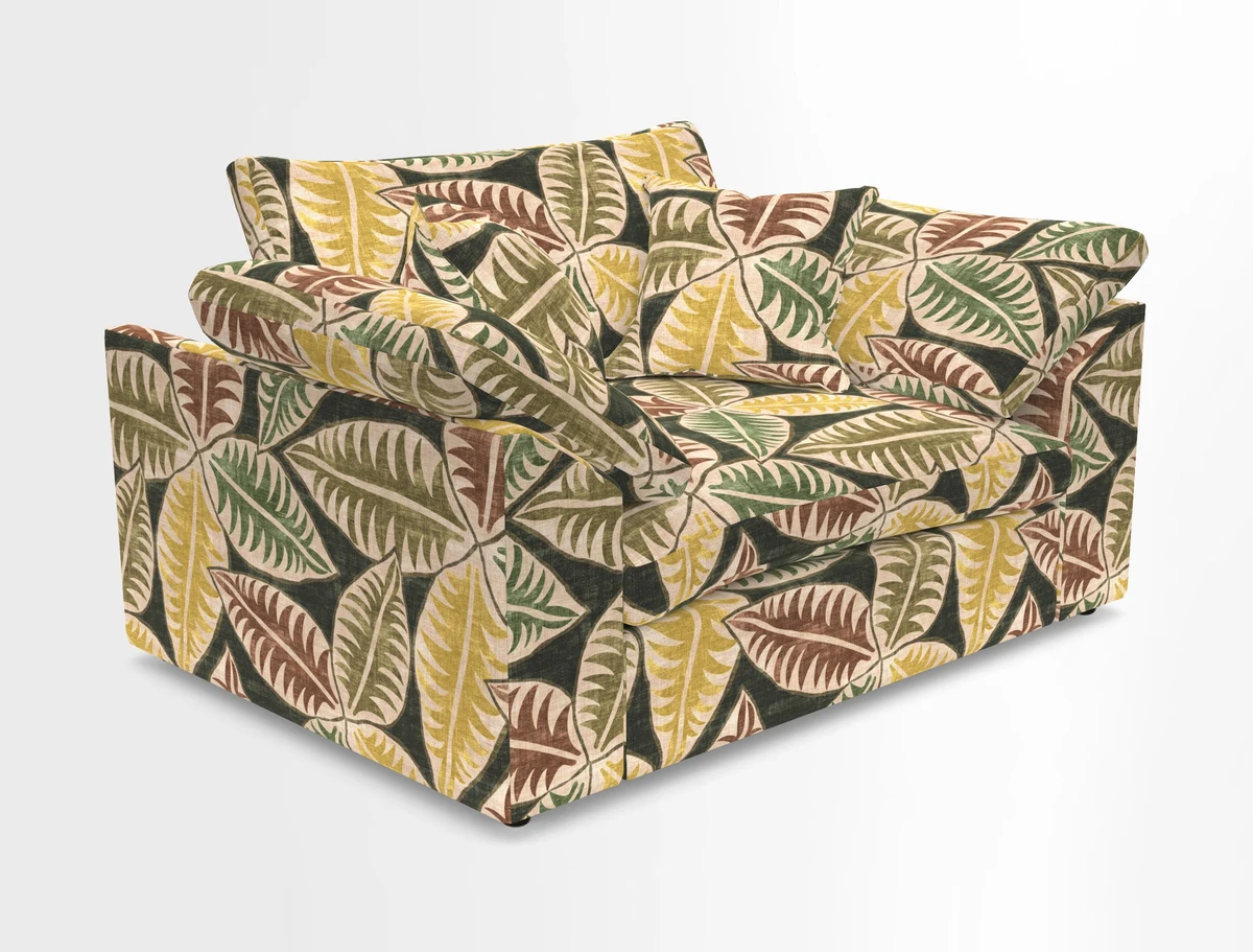 Big Softie Sloped Arm Snuggler in Two Tone Plain Biscuit