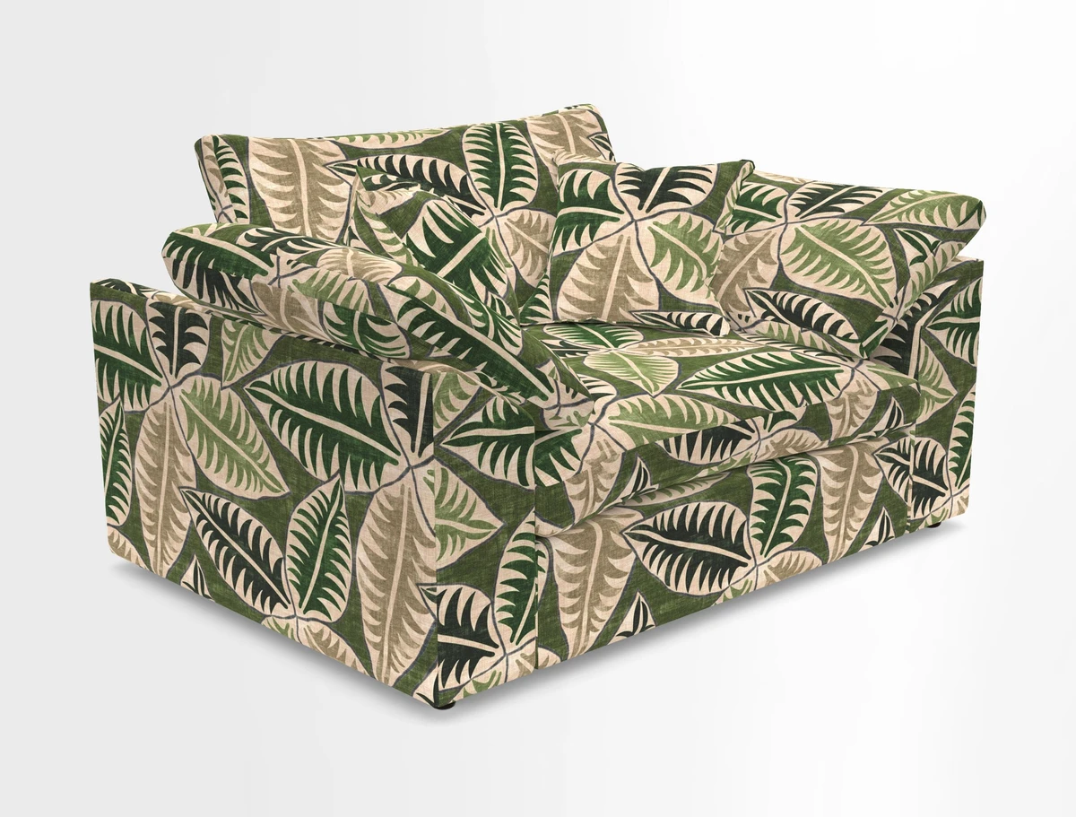 Big Softie Sloped Arm Snuggler in Two Tone Plain Biscuit