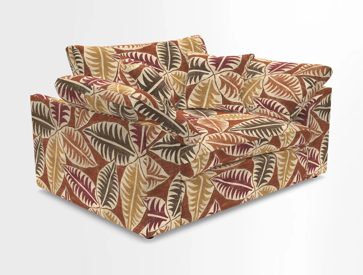 Big Softie Sloped Arm Snuggler in Two Tone Plain Biscuit