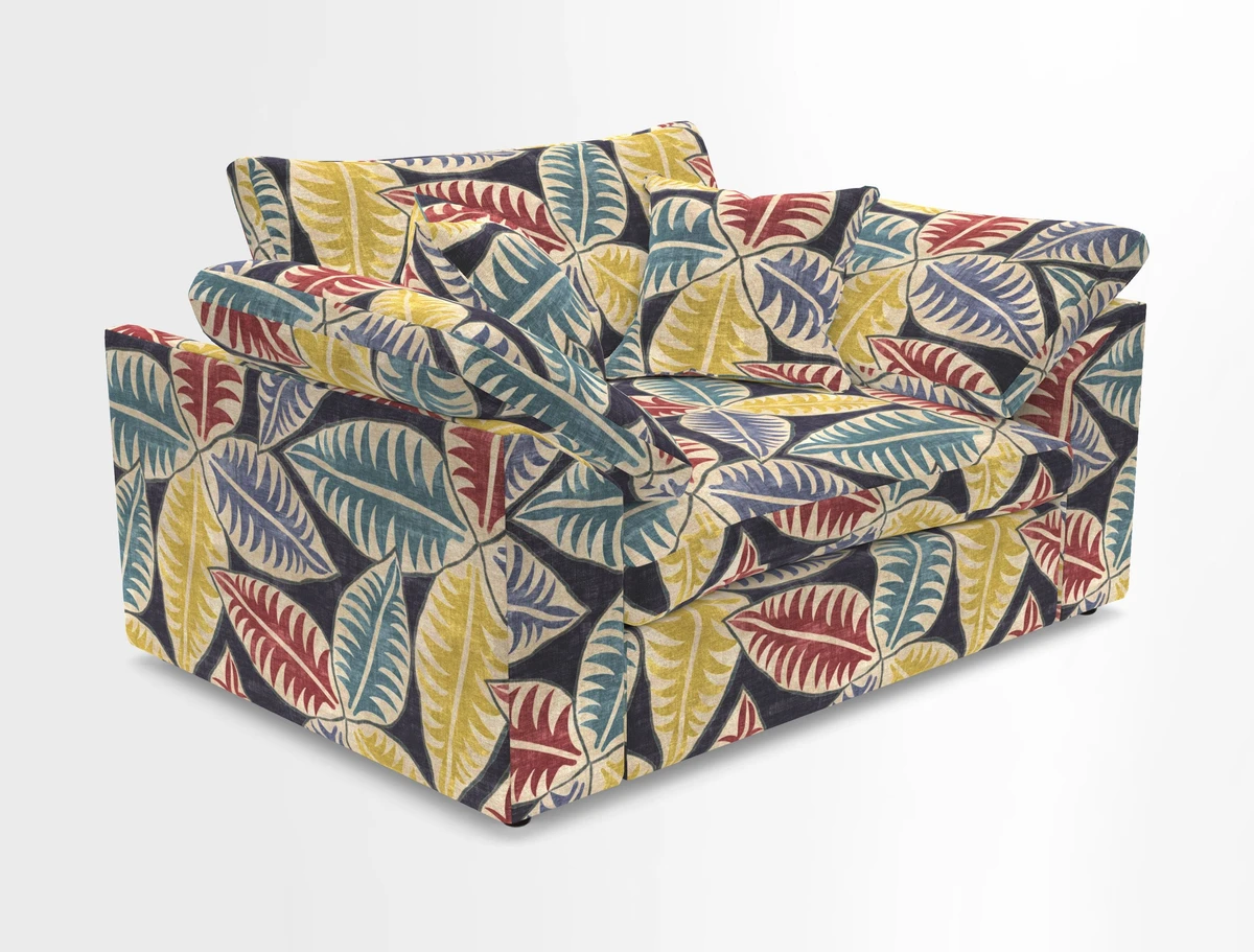 Big Softie Sloped Arm Snuggler in Two Tone Plain Biscuit