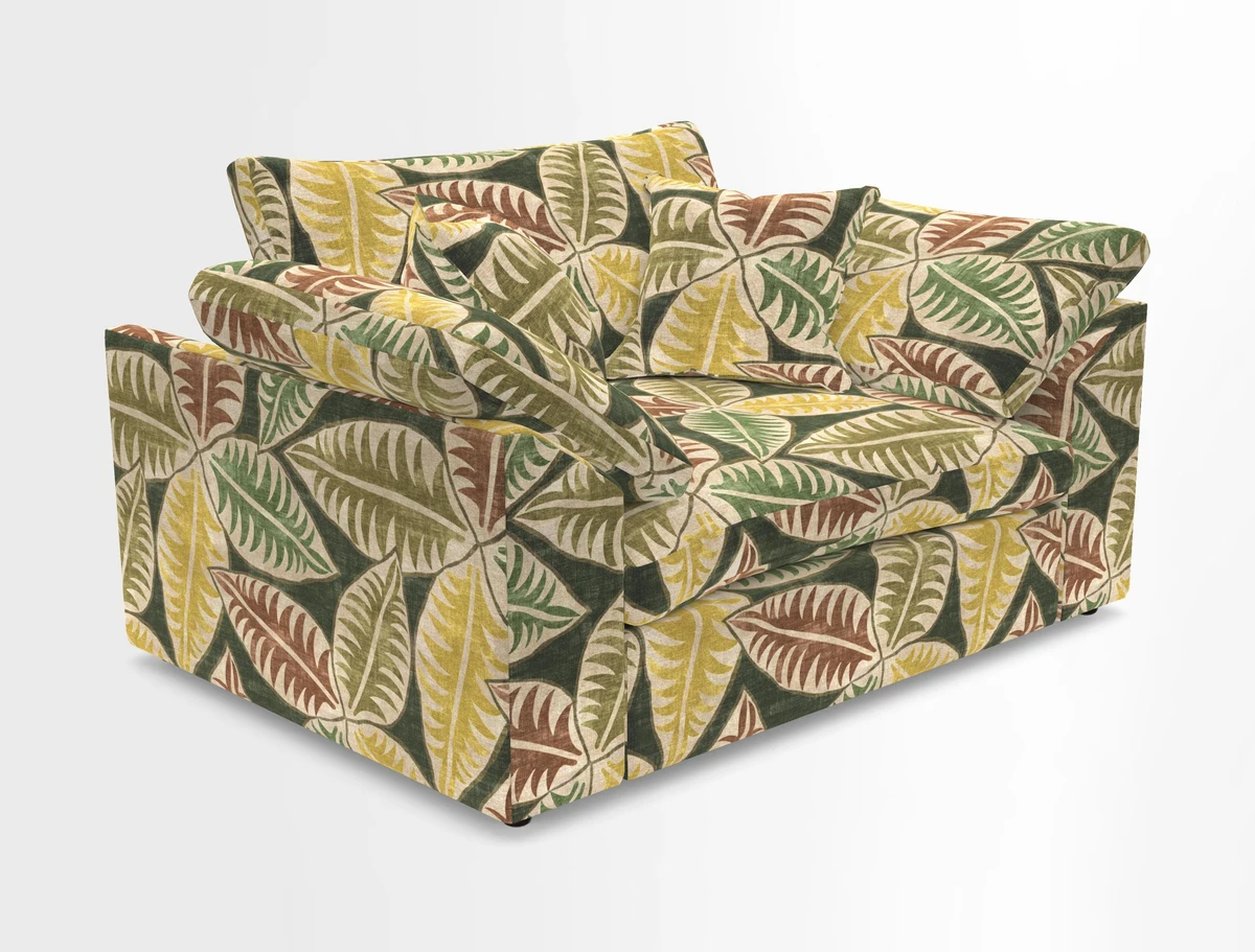 Big Softie Sloped Arm Snuggler in Two Tone Plain Biscuit