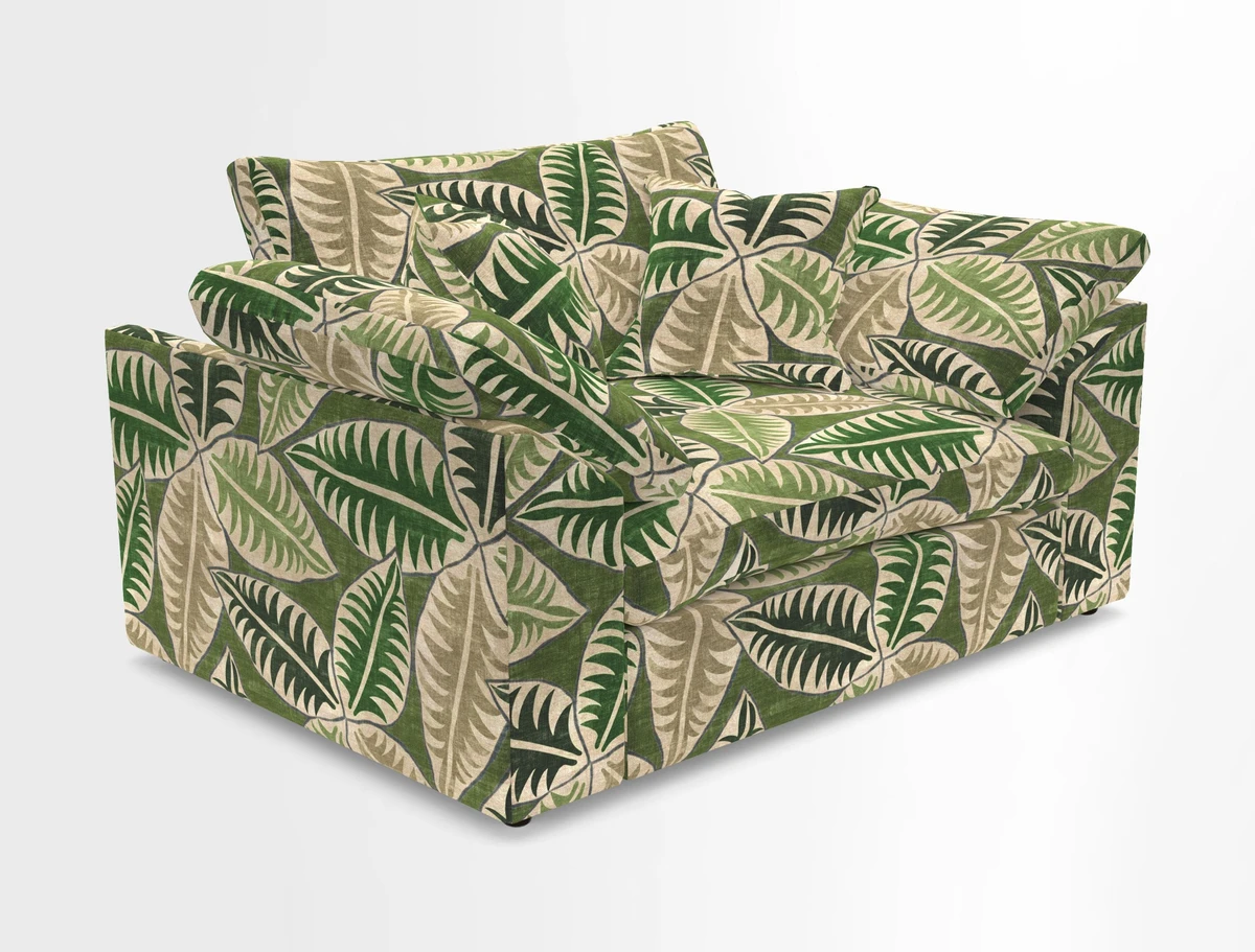 Big Softie Sloped Arm Snuggler in Two Tone Plain Biscuit