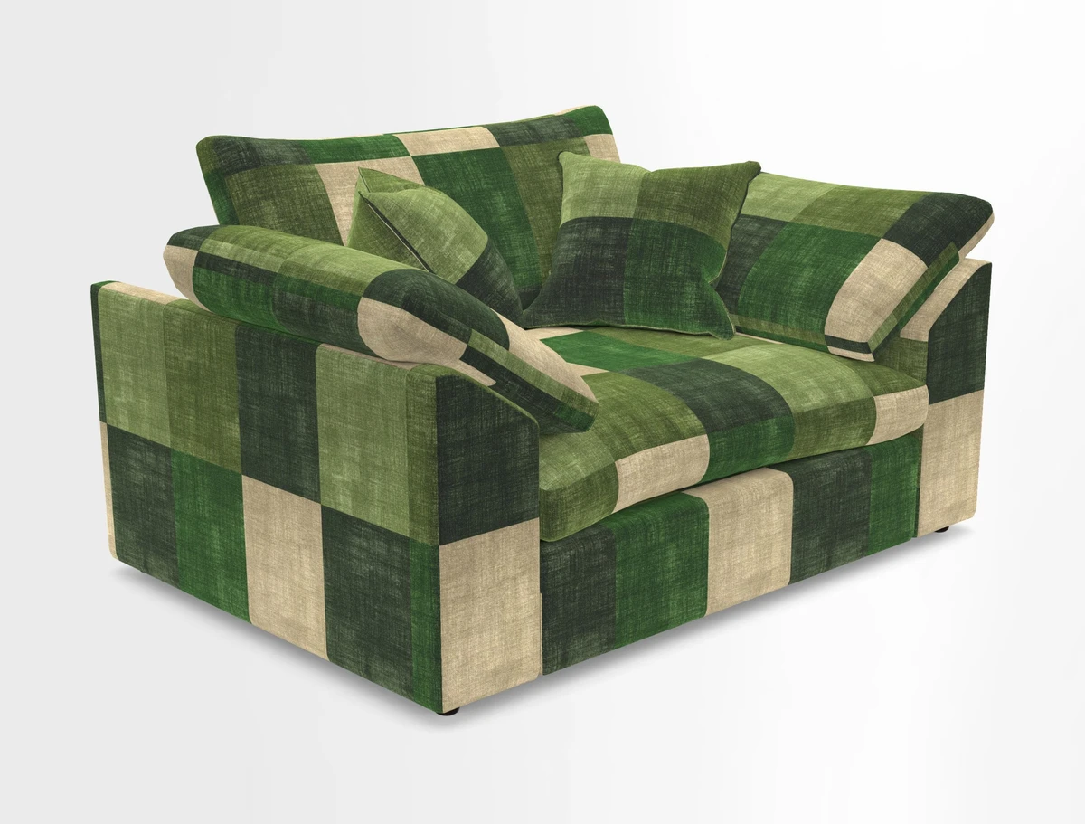 Big Softie Sloped Arm Snuggler in Two Tone Plain Biscuit