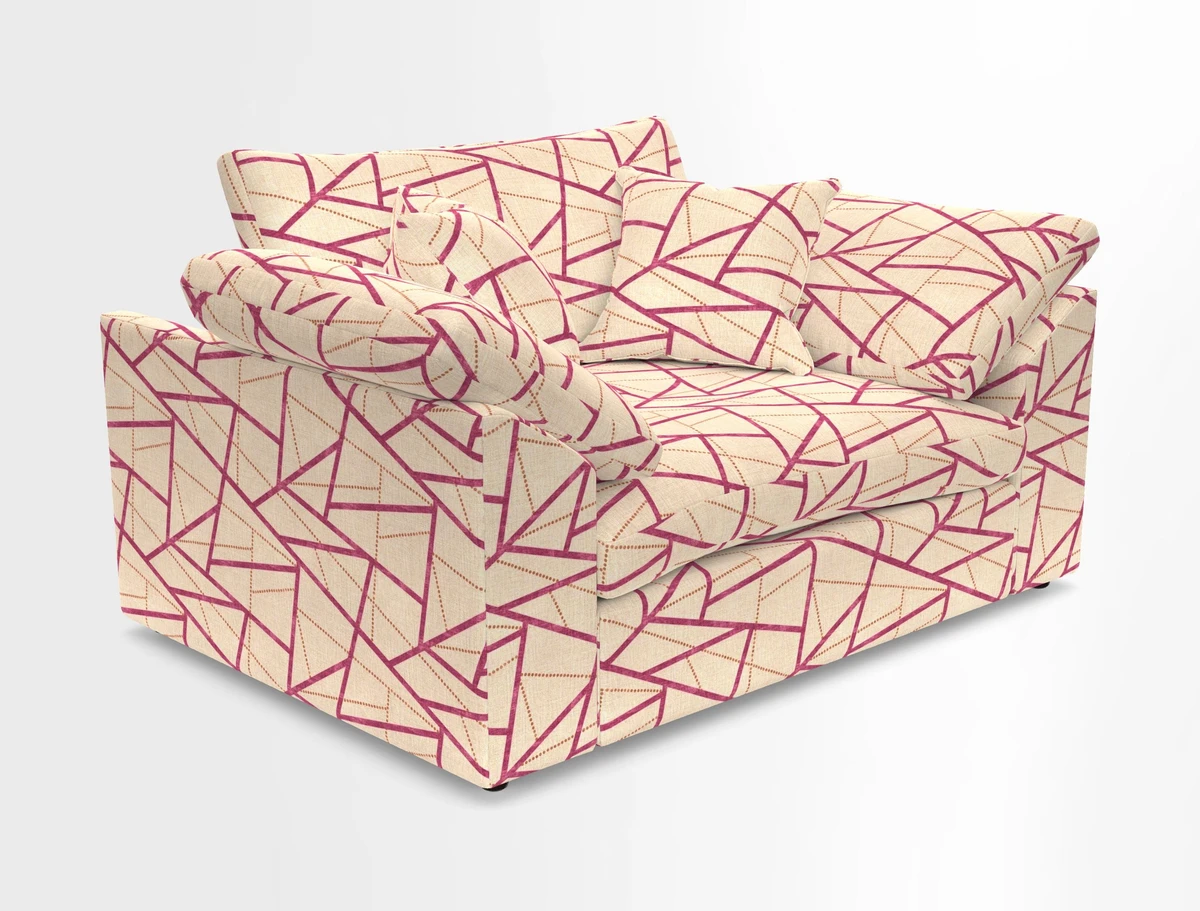 Big Softie Sloped Arm Snuggler in Two Tone Plain Biscuit