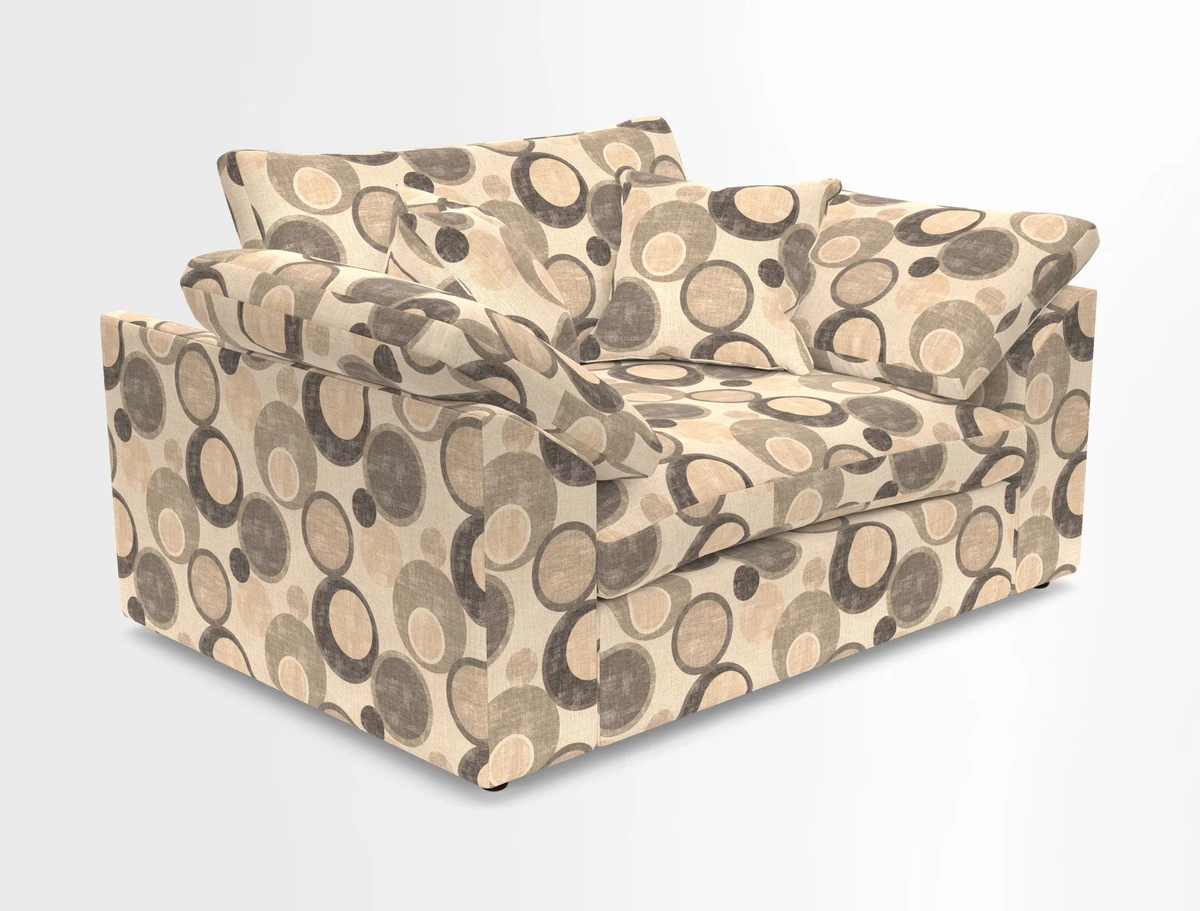 Big Softie Sloped Arm Snuggler in Two Tone Plain Biscuit