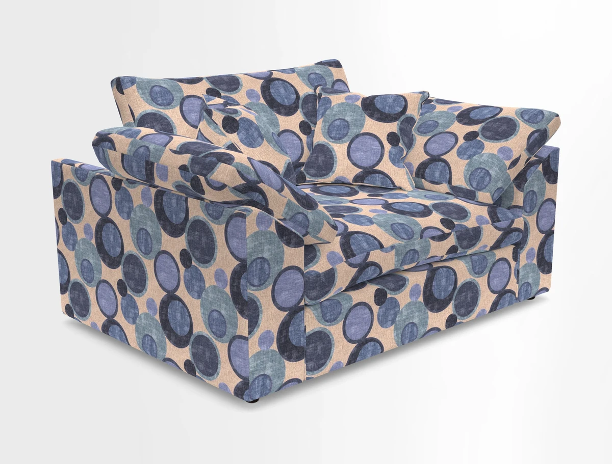 Big Softie Sloped Arm Snuggler in Two Tone Plain Biscuit