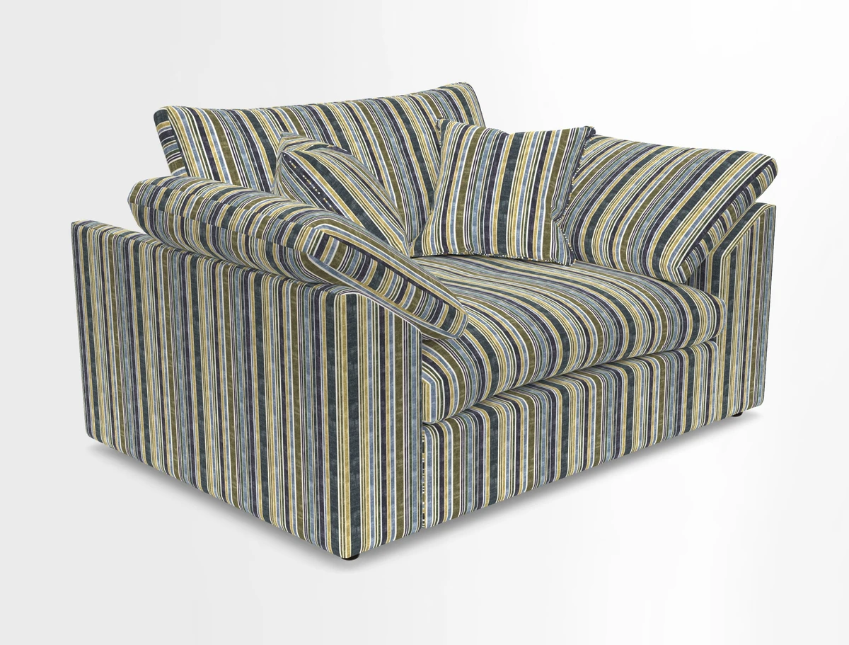 Big Softie Sloped Arm Snuggler in Two Tone Plain Biscuit