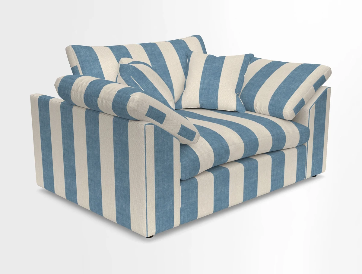 Big Softie Sloped Arm Snuggler in Two Tone Plain Biscuit