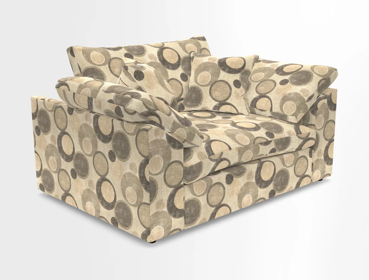 Big Softie Sloped Arm Snuggler in Two Tone Plain Biscuit