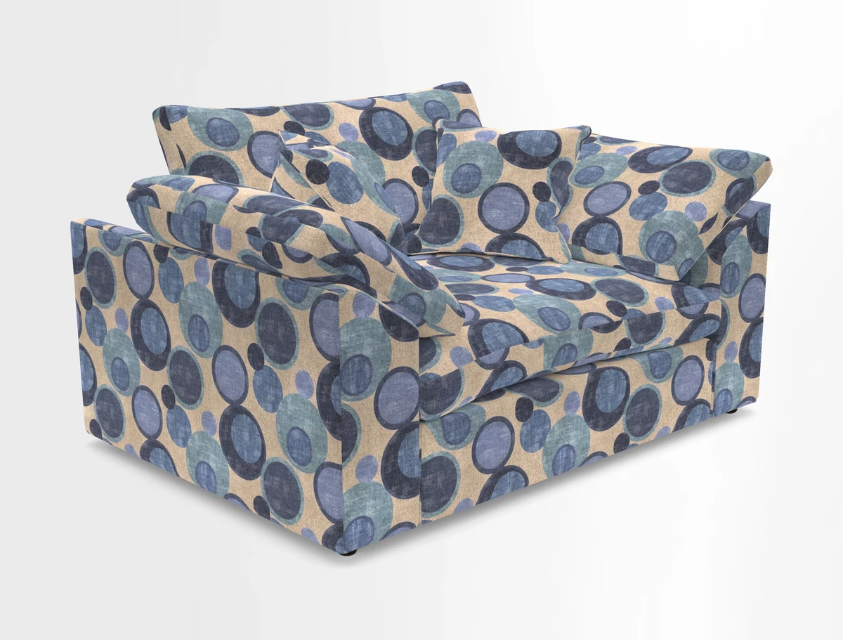 Big Softie Sloped Arm Snuggler in Two Tone Plain Biscuit