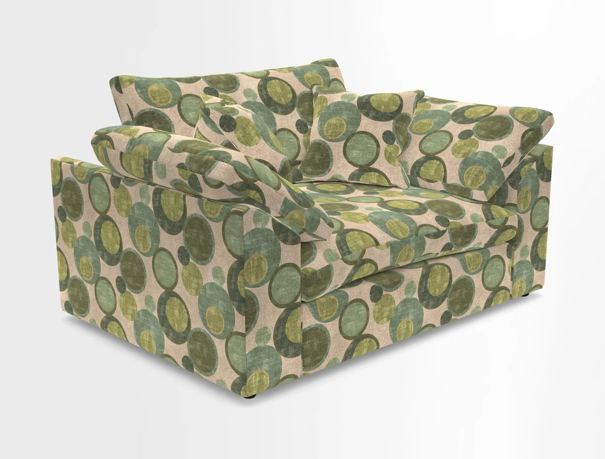 Big Softie Sloped Arm Snuggler in Two Tone Plain Biscuit