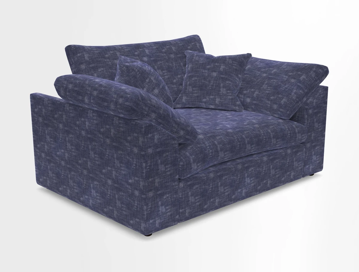 Big Softie Sloped Arm Snuggler in Two Tone Plain Biscuit
