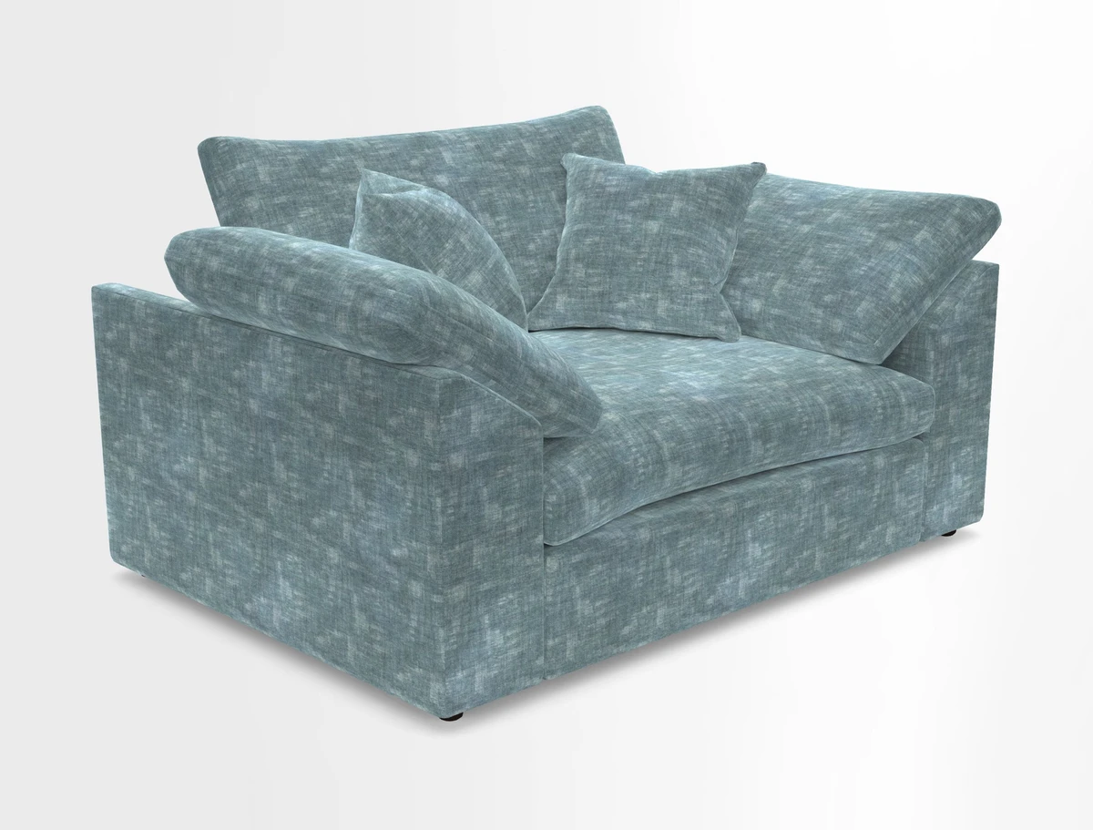 Big Softie Sloped Arm Snuggler in Two Tone Plain Biscuit