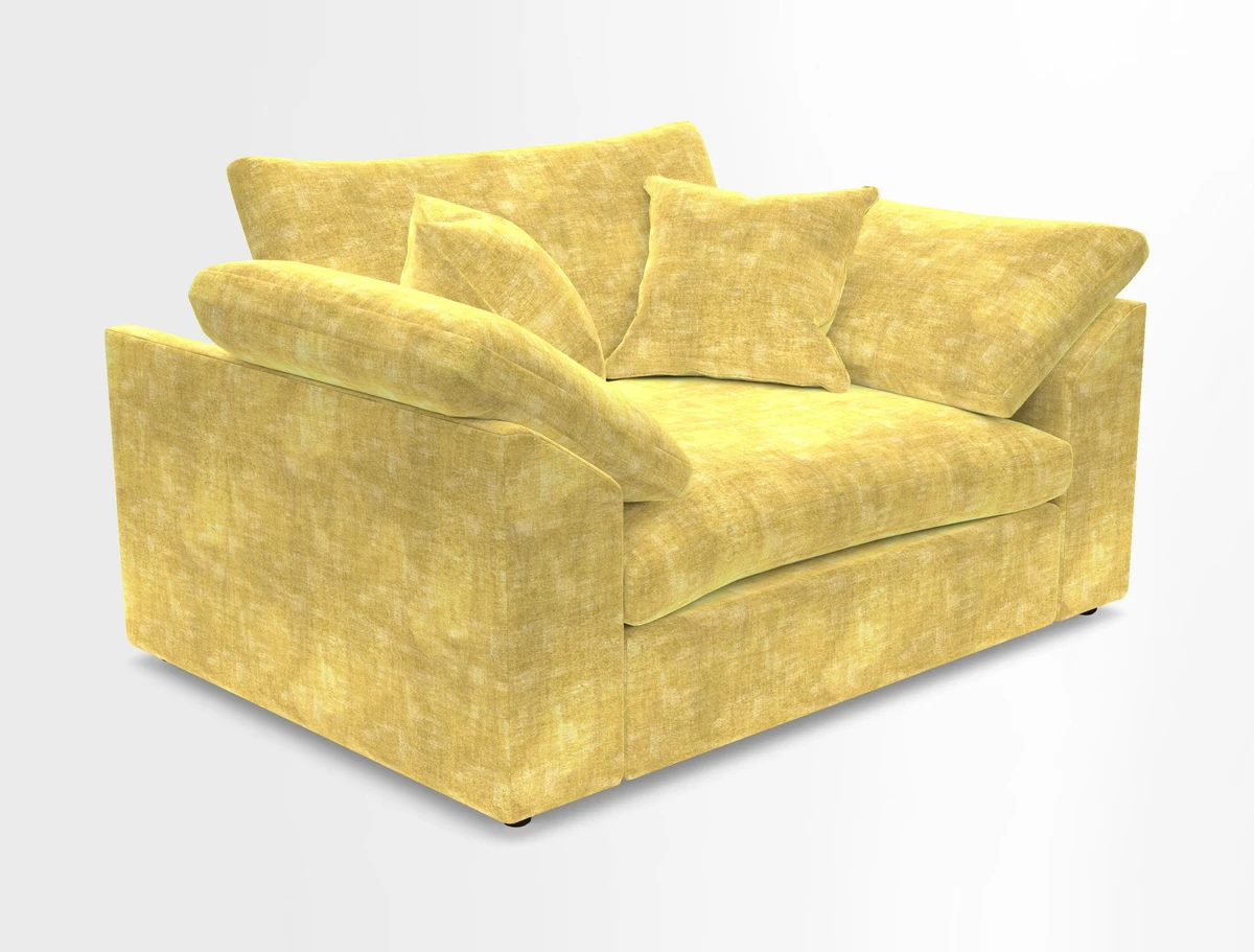 Big Softie Sloped Arm Snuggler in Two Tone Plain Biscuit