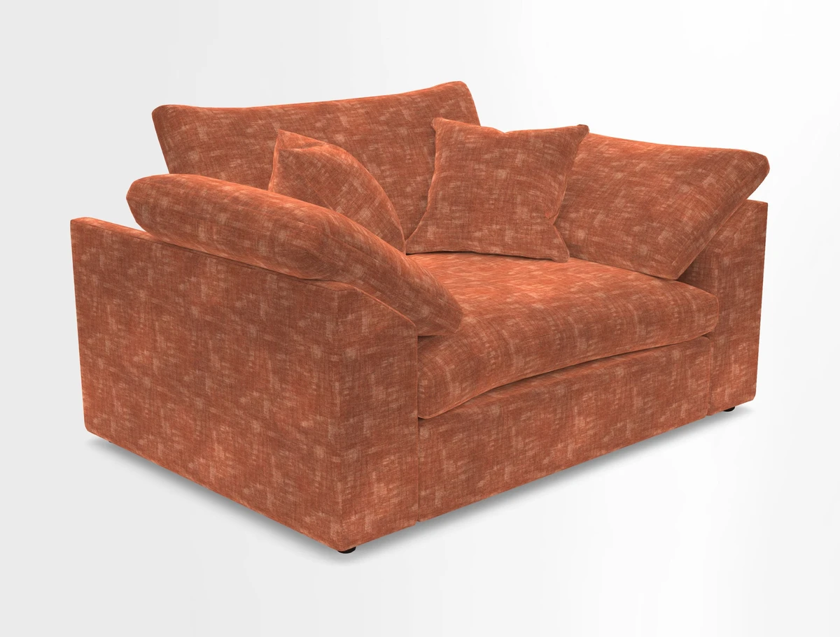 Big Softie Sloped Arm Snuggler in Two Tone Plain Biscuit