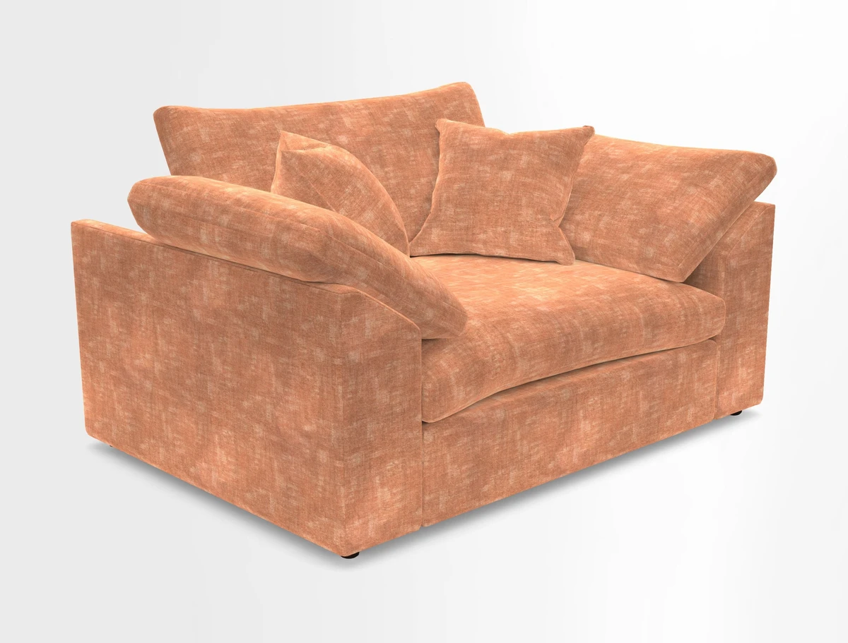 Big Softie Sloped Arm Snuggler in Two Tone Plain Biscuit