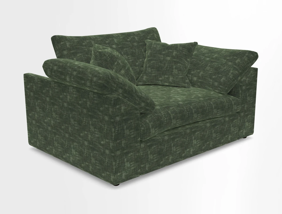 Big Softie Sloped Arm Snuggler in Two Tone Plain Biscuit