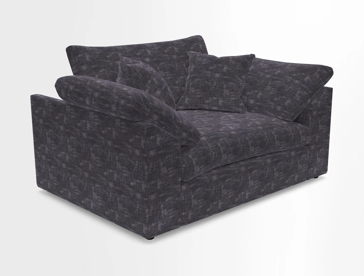 Big Softie Sloped Arm Snuggler in Two Tone Plain Biscuit