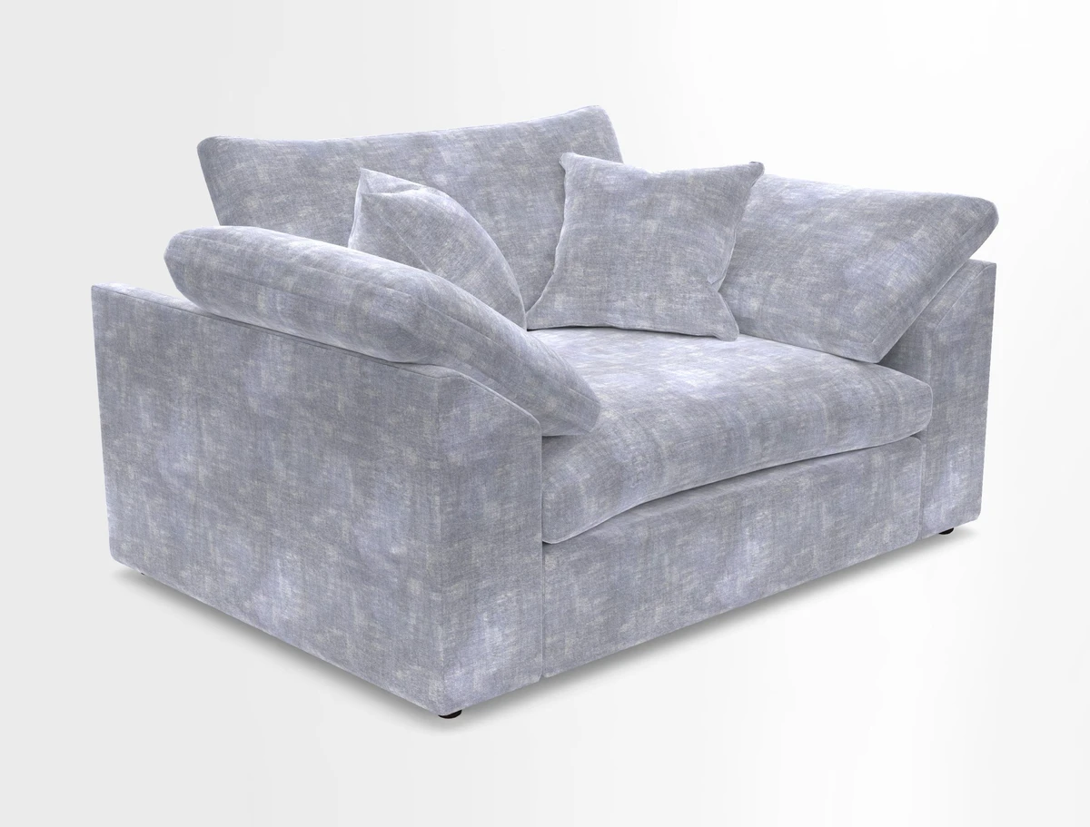 Big Softie Sloped Arm Snuggler in Two Tone Plain Biscuit