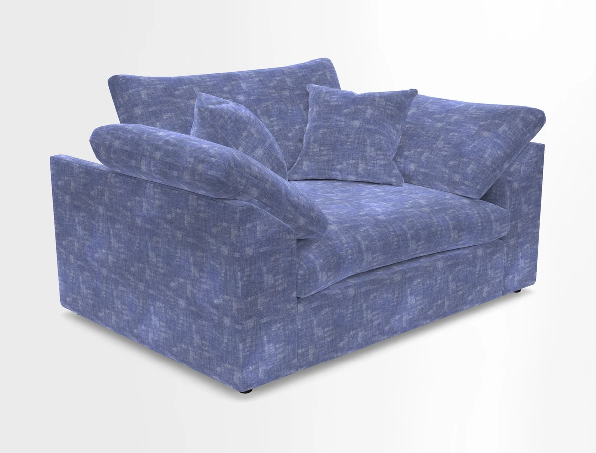 Big Softie Sloped Arm Snuggler in Two Tone Plain Biscuit