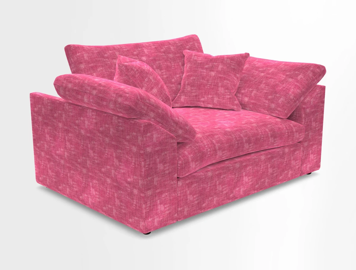 Big Softie Sloped Arm Snuggler in Two Tone Plain Biscuit