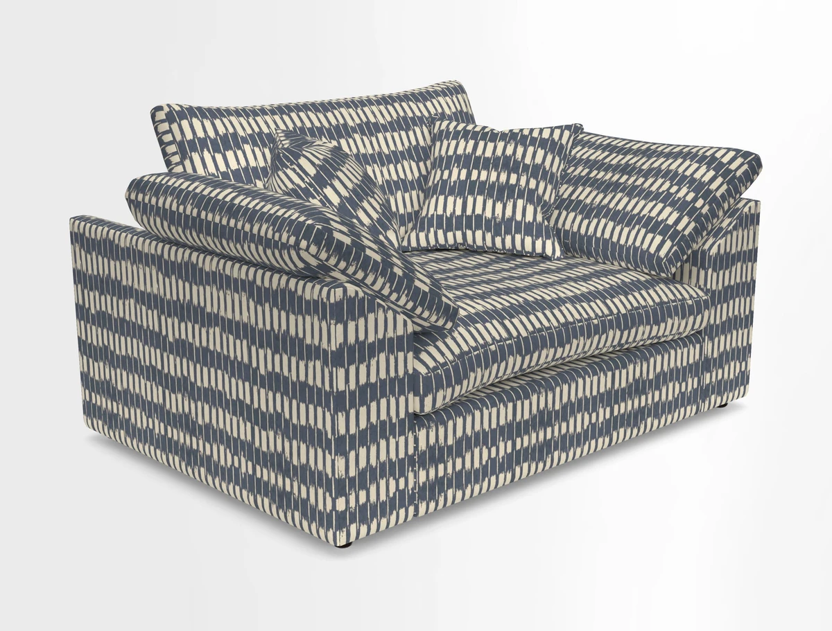 Big Softie Sloped Arm Snuggler in Two Tone Plain Biscuit