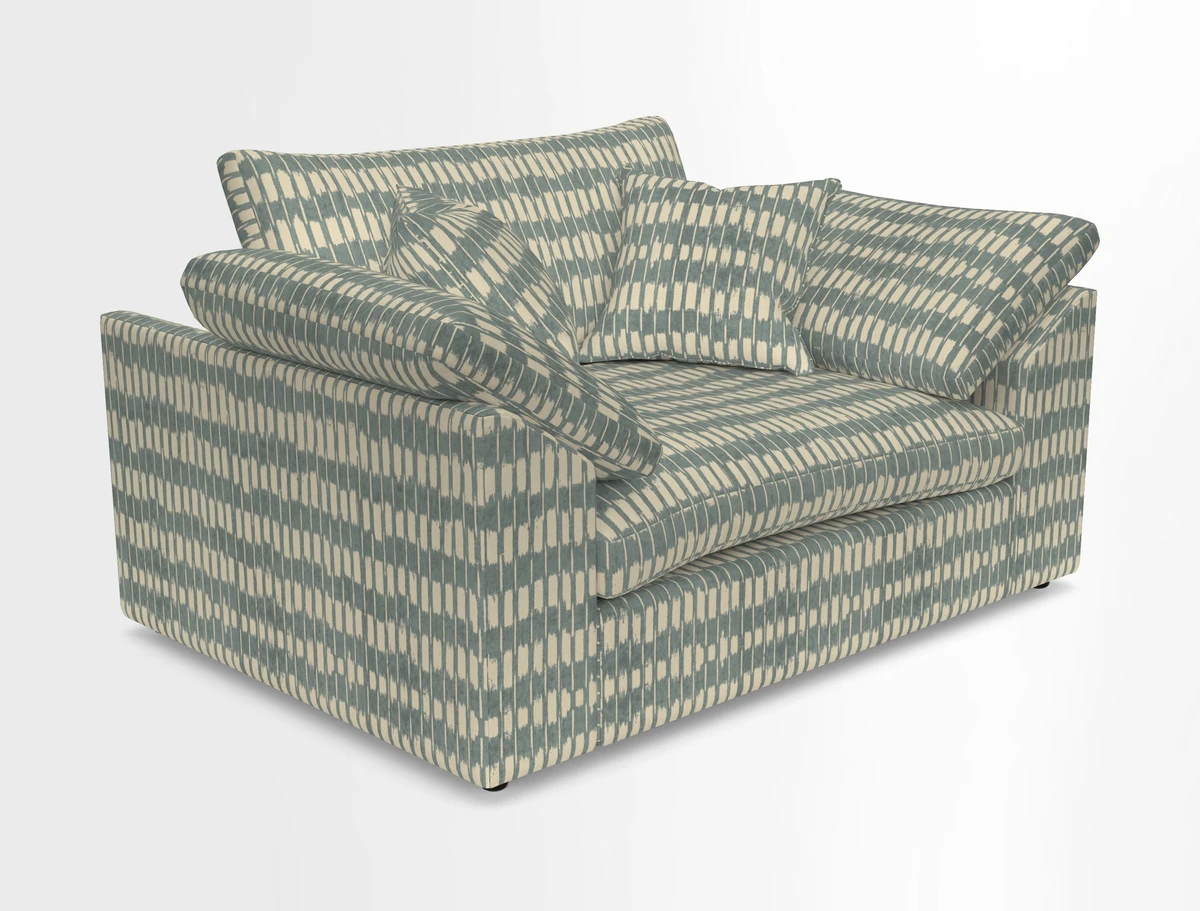 Big Softie Sloped Arm Snuggler in Two Tone Plain Biscuit