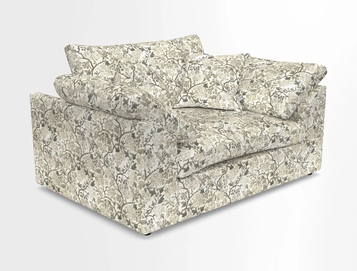 Big Softie Sloped Arm Snuggler in Two Tone Plain Biscuit