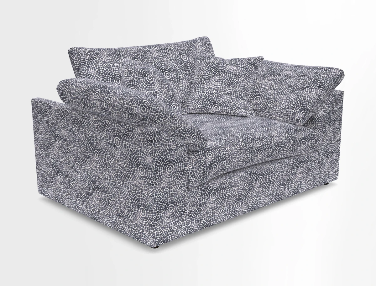 Big Softie Sloped Arm Snuggler in Two Tone Plain Biscuit