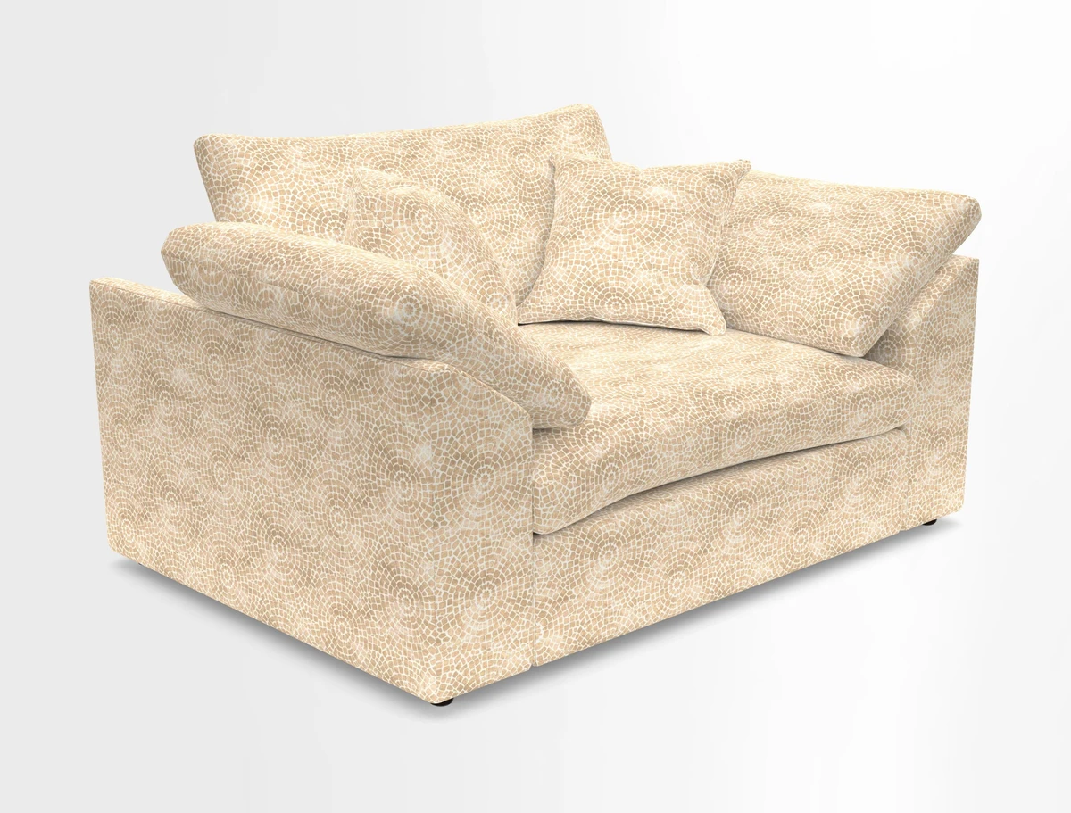 Big Softie Sloped Arm Snuggler in Two Tone Plain Biscuit