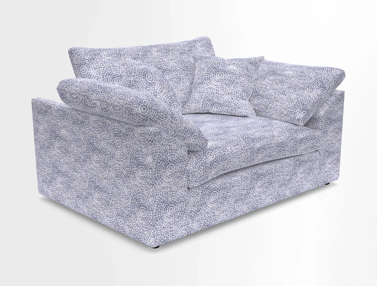 Big Softie Sloped Arm Snuggler in Two Tone Plain Biscuit