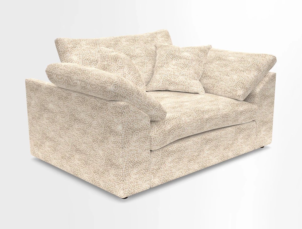 Big Softie Sloped Arm Snuggler in Two Tone Plain Biscuit