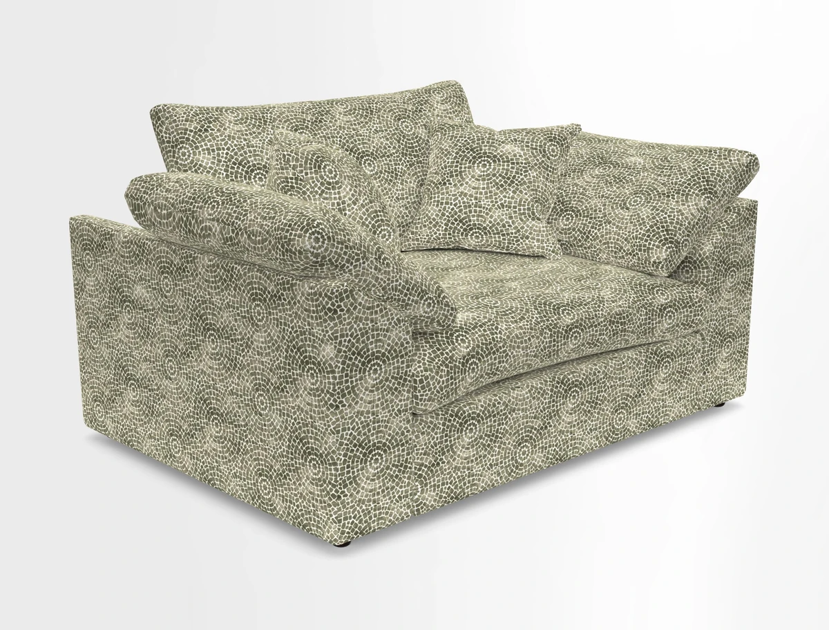Big Softie Sloped Arm Snuggler in Two Tone Plain Biscuit