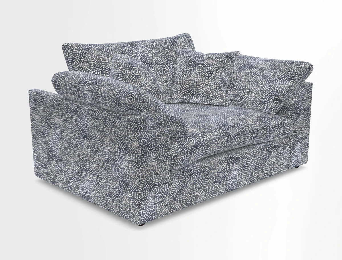 Big Softie Sloped Arm Snuggler in Two Tone Plain Biscuit
