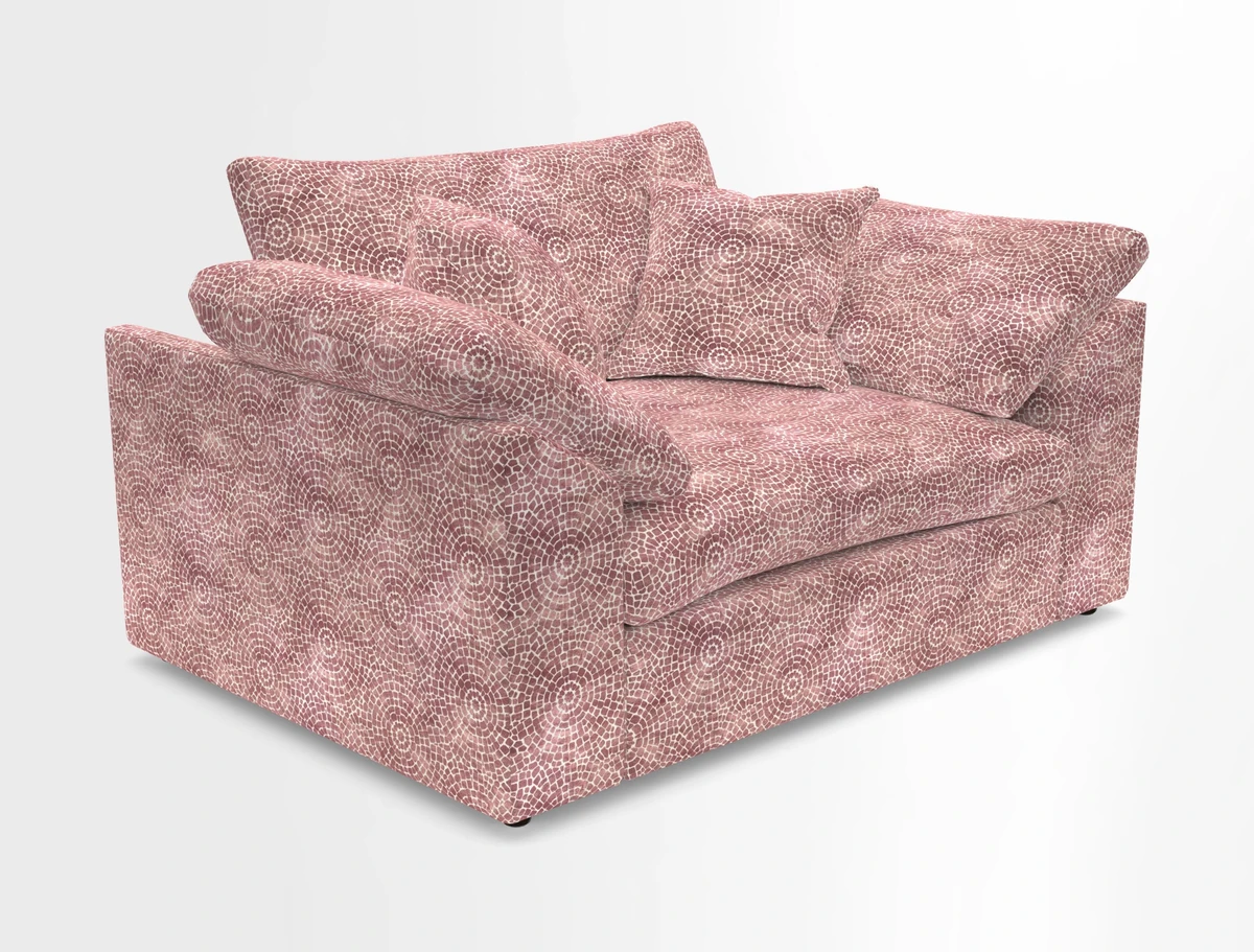 Big Softie Sloped Arm Snuggler in Two Tone Plain Biscuit
