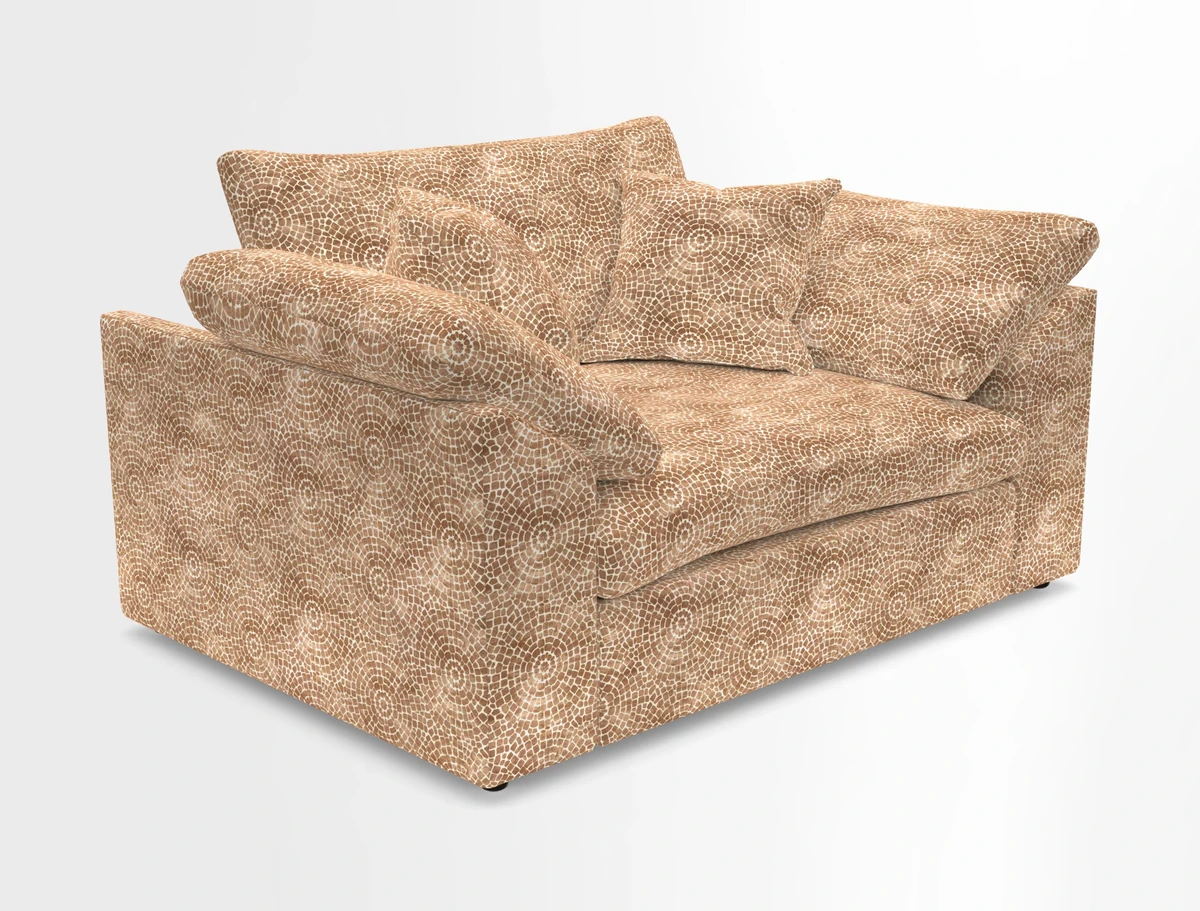 Big Softie Sloped Arm Snuggler in Two Tone Plain Biscuit